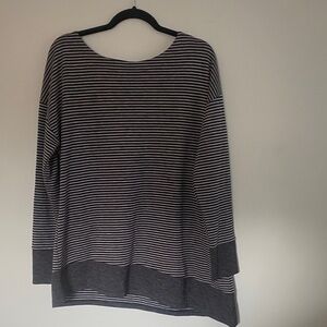 Cable & Gauge Black and White Striped Sweater